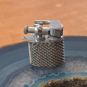 Vintage Japanese WIN / SKKK Miniature Lift-Arm Lighter - Metal Mesh Chain Wrap